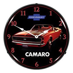 Collectable Sign and Clock 1967 Camaro Convertible Backlit Wall Clock
