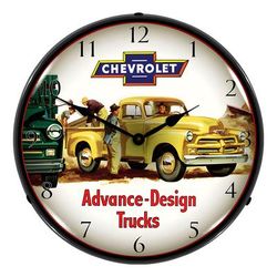 Collectable Sign and Clock 1954 Chevrolet Truck Backlit Wall Clock