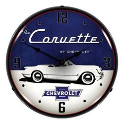 Collectable Sign and Clock 1954 Corvette Backlit Wall Clock