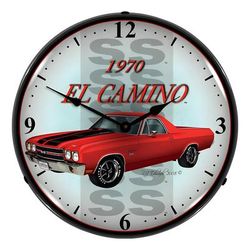 Collectable Sign and Clock 1970 El Camino Backlit Wall Clock