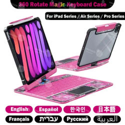 Bluetooth Magic Keyboard For iPad Air 11 13 2025 Air 5 4 iPad 11 A16 10th Gen Rotatable Case For iPad Pro 11 13 M4 Pro 12.9 2022