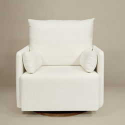 Oilo Ollie: A Chair and a Half Swivel Nursery Glider with Back Recline