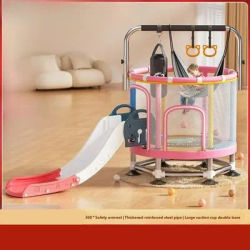 2025 New Children's Trampoline Slide Household Indoor Trampoline Bounce Bed Family Trampoline