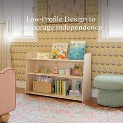 Babyletto Melo Montessori-Inspired Bookcase - Washed Natural