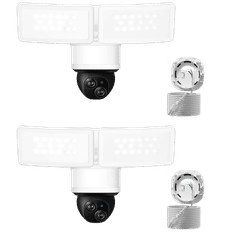 eufy Floodlight Camera E340 with AC Cable (2-Cam Pack) White