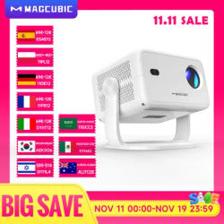 Magcubic Auto Focus Android 14 4K Projector 400ANSI 8K Native 720P HY300 Max With Wifi6 BT5.4 Allwinner H726 Portable Outdoor