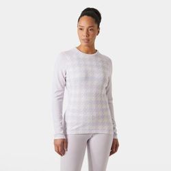 Helly Hansen Women's Lifa Merino Midweight Graphic Crew Base Layer Purple S