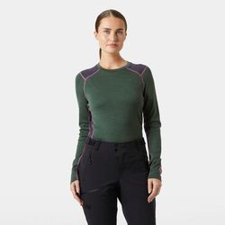 Helly Hansen Women's Lifa Merino Midweight Crew Base Layer Green XL
