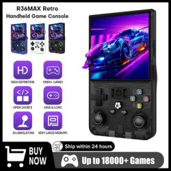 R36MAX Retro Handheld Game Console RK3326 Chip 18000+ HD Games 4.0 Inch IPS Screen 64/128GB Portable Arcade Video Gaming Console