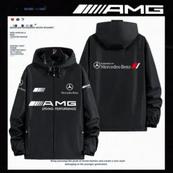 2025New Mercedes-BenzAMGCar Hooded Jacket for Men and Women, Loose Fit, Versatile for Spring and Autumn