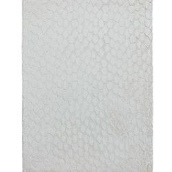 Tappeto bianco a rilievo con motivo geometrico extra-morbido 190x290