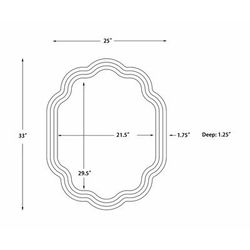 Angersdorf 20"H x 16"W x 1"D Modern Blue Accent Mirror - Boutique Rugs
