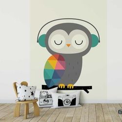 Carta da parati disco gufo 208x270cm