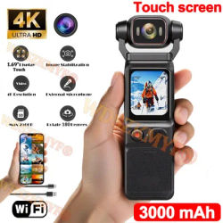 4K Handheld action camera 1.69“ touchscreen,4K Pocket camera Video recording camera, Rechargeable 1000mah/3000mAh, holiday gift