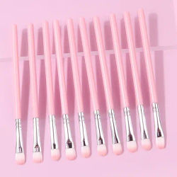 10pcs Pink makeup Brush Set for beginners, eyeshadow brush, Highlight brush, Eye makeup Details, Multi-functional makeup brush