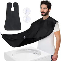 Men's Beard Apron Beard and Mustache Shaving Apron Cape Bib Shave With Suction Cups Beard Shaving Apron Shaving Cloth 120*78 CM
