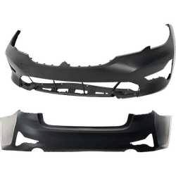 Replacement Bumper Cover Primed, Front & Rear, 1-year unlimited-mileage warranty SET-RB01030097P-F