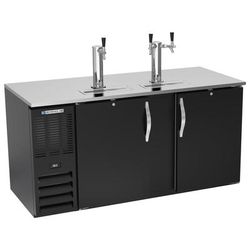 Beverage-Air DD68HC-B ALT 68" Kegerator Commercial Beer Dispenser w/ (3) 1/2 Keg Capacity - 3 Columns, Black, 115v