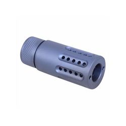 Guntec USA AR-15 Micro Slip Over Barrel Shroud w/ Multi Port Muzzle Brake .308 Small Base 5/8x24 Anodized Grey 1326-MB-P-S-308-GREY