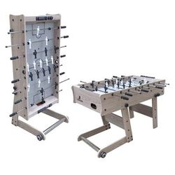 Calcio balilla pieghevole in rovere con 2 palline e contapunti