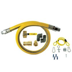 Splash GCK-48-34 48" Gas Connector Kit w/ 3/4" Male/Male Couplings- Quick Disconnect, Stainless Steel