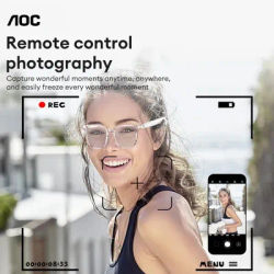 AOC ACN4511 Bluetooth 5.4 Smart Audio Glasses and Headphones 2 in 1 Remote control photography Long-lasting battery life Glasses