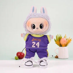 Doll Sports uniform Furniture Sleeping Bag For labubu 17cm Plush Doll Clothes Accessories Cute Decoration Game Toys For Girls