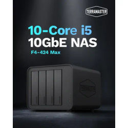 TERRAMASTER F4-424 Max NAS Storage - 4Bay Core i5 1235U 10Cores 12 Threads, 8GB DDR5 RAM, Network Attached Storage(Diskless)