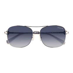 Unisex s aviator Shiny Light Gold Metal Prescription sunglasses - Eyebuydirect s Coach HC7127 C6177
