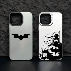 Coque de téléphone Bat-ManS noir-B, étui arrière mat Anti-chute pour iPhone 17 16e 16 15 14 13 12 11 mini Pro Max X XR 8 7 Air Plus