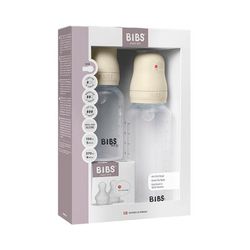 BIBS Baby BPA-Free PP Bottle Grow and Flow Set 5oz/9oz Silicone - Ivory