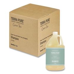 Diversified Hospitality Solutions Terra Pure Shampoo Gallon, Green Tea Lemongrass Scent, 1 gal Bottle, 4/Carton (DHS002287)