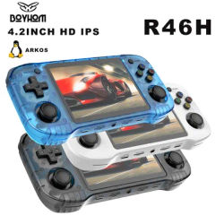 R46H Retro Handheld Game Console Linux System 4.2Inch IPS Portable Pocket Player 128G 29K Games Video Gaming Kids Gifts R36S MAX