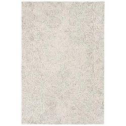 Tappeto Lana Avorio/Azzurro 91 X 152 cm