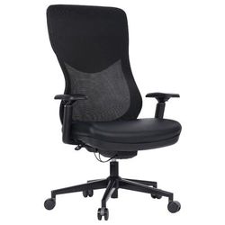Workpro Fortimo Ergonomic Mesh/vegan Leather High-Back Executive Chair, Black/black, Bifma Compliant