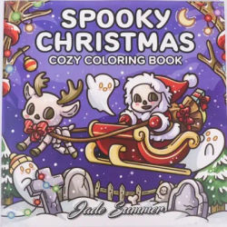 Spooky Christmas: Cute Coloring Book for Adults and Teens with Adorable Characters and Cozy Holiday Scenes for Relaxation