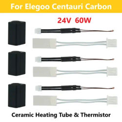 For Elegoo Centauri Carbon Ceramic Heating Tube Thermistor 24V 60W Hotend Silicone Sock Cover 3D Printer Parts Accessories