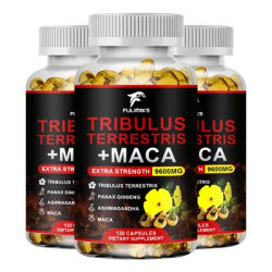 Tribulus + Maca Extract Capsules - Extra Strength 9600 Mg - Energy, Endurance & Natural Energy Non-GMO