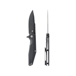 Skallywag Tactical Tactical Iron Jaw Folding Knife 3.4in D2 Straight Back G10/Titanium Black Iron Jaw
