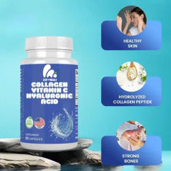 Collagen, Vitamin C, Hyaluronic Acid Type I, II, and III | 60 capsules