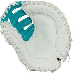 Rawlings Shut Out Series 13" Single Post Double Bar Web First Base Fastpitch Softball Glove - Right Hand Throw White/Green