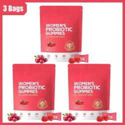 3 Bags Cranberry Probiotic Gummies -Promotes Digestion & Gut Health, Relieves Bloating and Constipation, Immune System Health