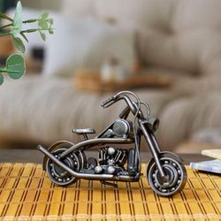 'Eco-Friendly Upcycled Metal Motorbike Sculpture from Mexico'