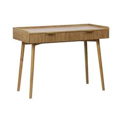 Scrivania effetto legno di mango scanalato 2 cassetti