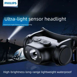 Philips 2025 nouveau phare LED capteur tête lampe de poche dix Types d'éclairage lampe frontale Rechargeable travail en plein air Camping pêche