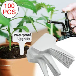 100PCS Waterproof Classification Sorting Sign Tag Ticket Garden Labels Plant Plastic Writing Plate Board Plug In Card