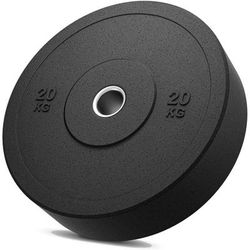 FFitness Disco Gommato da 20 Kg per Bilanciere Olimpionico Foro 51mm F