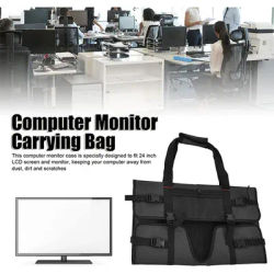 1 pc LCD Monitor Moving Bag, Shockproof Computer Screen Storage Case with Handle for Home Relocation