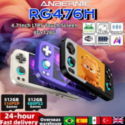 Anbernic RG 476H Retro Handheld Game Console 4.7 Inch LTPS Touch Screen Android 13 RG476H Unisoc T820 AI Assistant PSP PS2 GAME