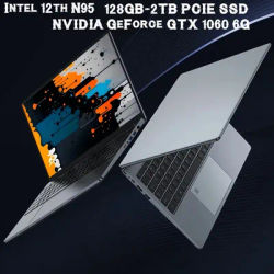 15.6'' Ultra-Thin Gaming Laptop Intel 12th N95 32GB RAM NVMe PCIE SSD GTX 1060 6G Cooler Design IPS Windows 11 Pro 24h Shipping